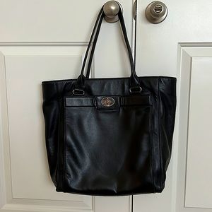 Kate Spade large tote in soft black leather